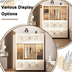 Portable Wardrobe Closet Storage Organizer for Clothes,Clothes Dresser,12 Magnetic Doors-12 Cubes & 1 Hanging Rod,6 pcs hangers , Baby Wardrobe Storage Cabinet,White - Grand Goldman Shop