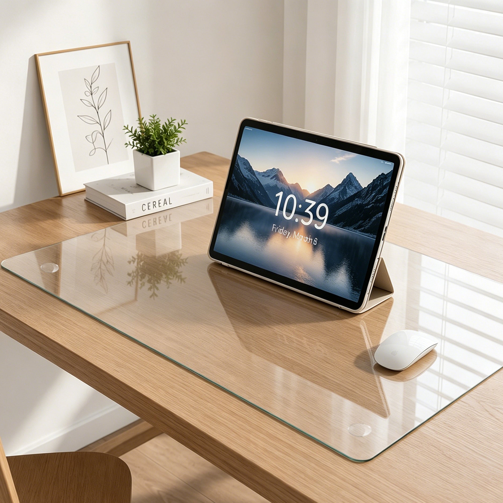 CLEAR Tempered glass table mat 20X32 INCH - Grand Goldman