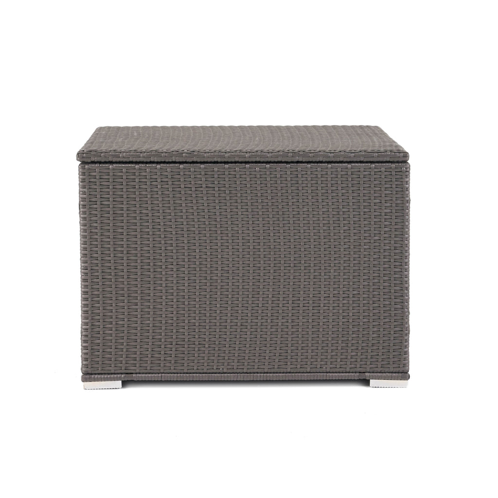 Santa Rosa Outdoor Storage Box Grey Rattan 33.5 Inches - Grand Goldman Shop