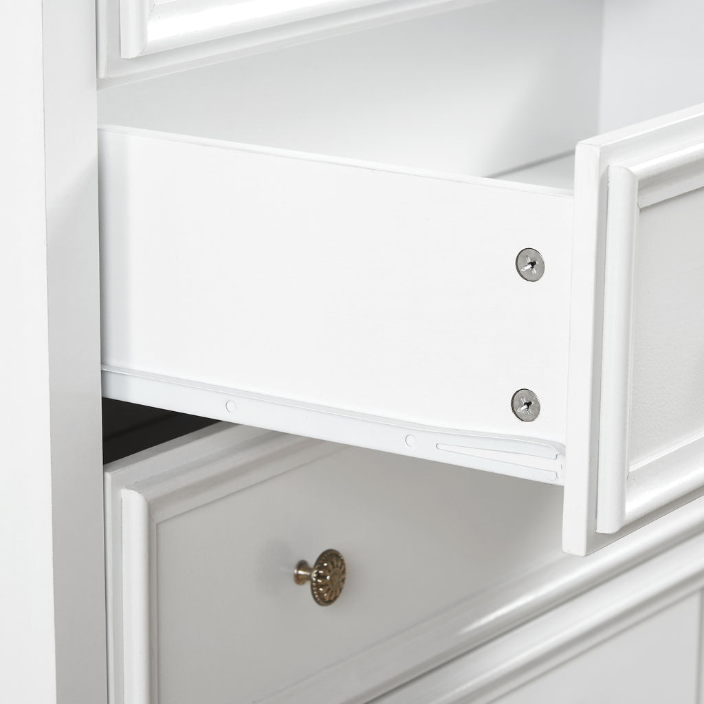 Modern 6 Drawers Dresser 6 Drawers Cabinet,Chest of Drawers Closet Organizers and Storage Clothes Storage Drawers Cabinet for Living Room, Farmhouse Dresser Organizer white - Grand Goldman Shop