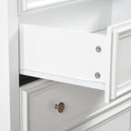 Modern 6 Drawers Dresser 6 Drawers Cabinet,Chest of Drawers Closet Organizers and Storage Clothes Storage Drawers Cabinet for Living Room, Farmhouse Dresser Organizer white - Grand Goldman Shop