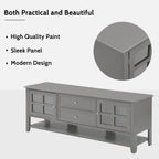 TV Stand for TVs up to 60'', Entertainment Center with Multifunctional Storage Space, TV Cabinet with Modern Design, Media Console for Living Room, Bedroom - Grand Goldman Shop