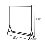 Garment Rack Freestanding Hanger Multi-functional Single pole Bedroom Clothing Rack Bedroom, Black - Grand Goldman Shop