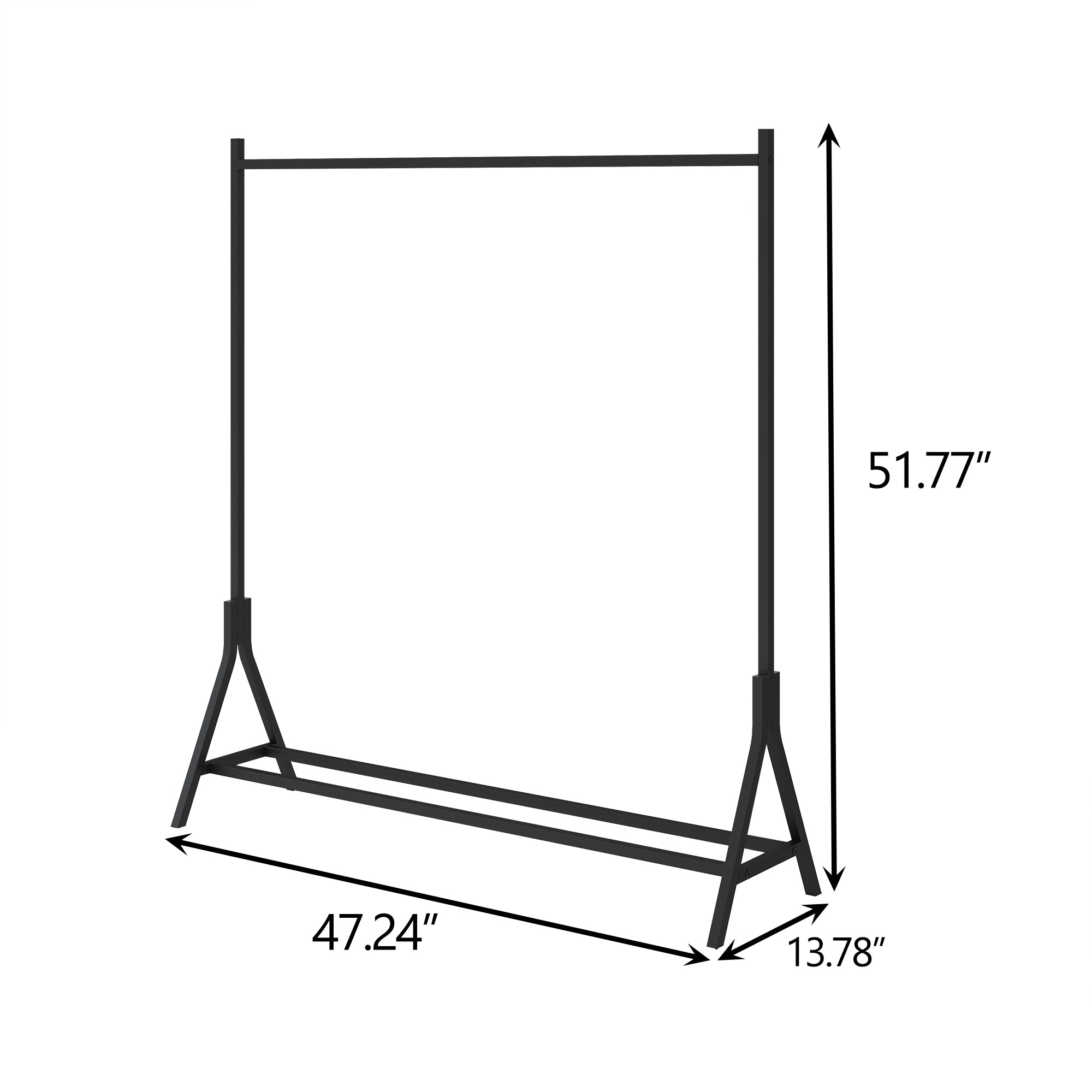 Garment Rack Freestanding Hanger Multi-functional Single pole Bedroom Clothing Rack Bedroom, Black - Grand Goldman Shop