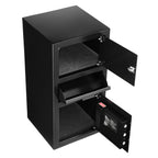 3.6 Cubic Feet Drop Safe, Large Capacity Front Drop Slot Safe Box with Digital Keypad, Heavy Duty 3 Tiers Cash Depository Box