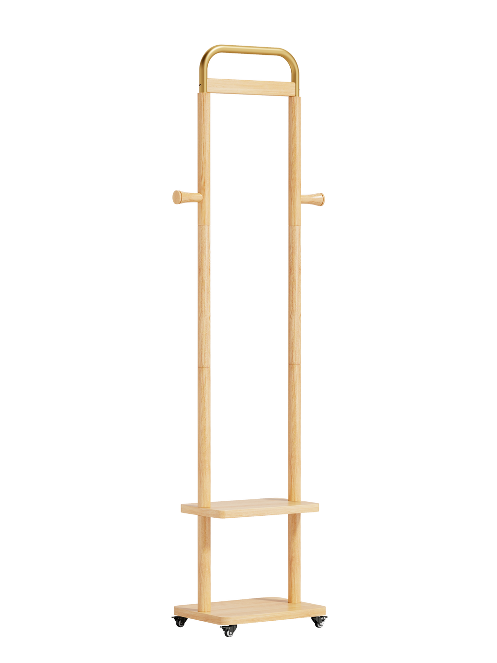 Coat Racks solid wood hanger 15.7* 11.8*71in Solid environmental protection easy to assemble beautiful can be placed in the bedroom/entrance/living room ( wood color) - Grand Goldman Shop