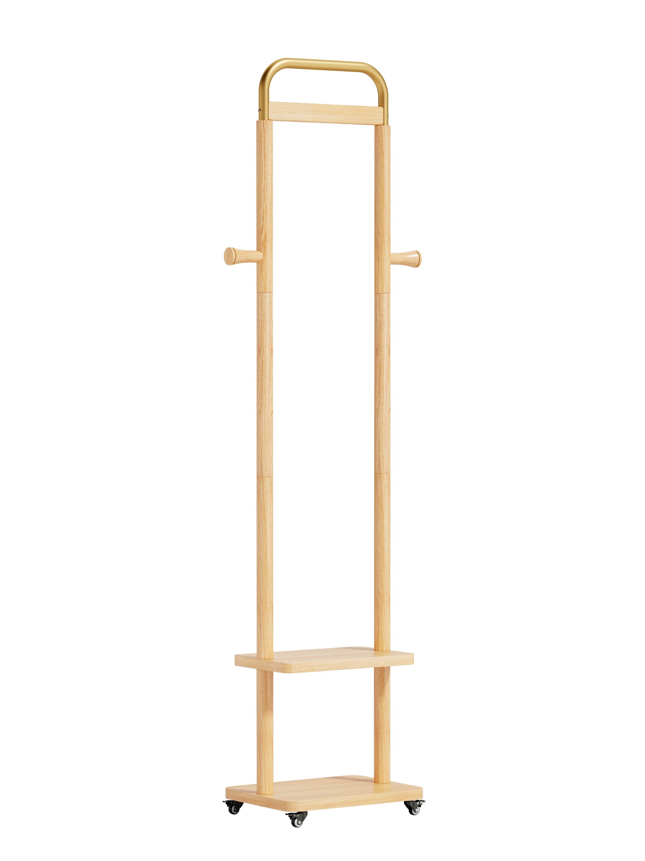 Coat Racks solid wood hanger 15.7* 11.8*71in Solid environmental protection easy to assemble beautiful can be placed in the bedroom/entrance/living room ( wood color) - Grand Goldman Shop