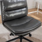 Bizerte Adjustable Swivel Criss-Cross Chair, Wide Seat/ Office Chair /Vanity Chair, Gray | Premium Home Decor - Grand Goldman