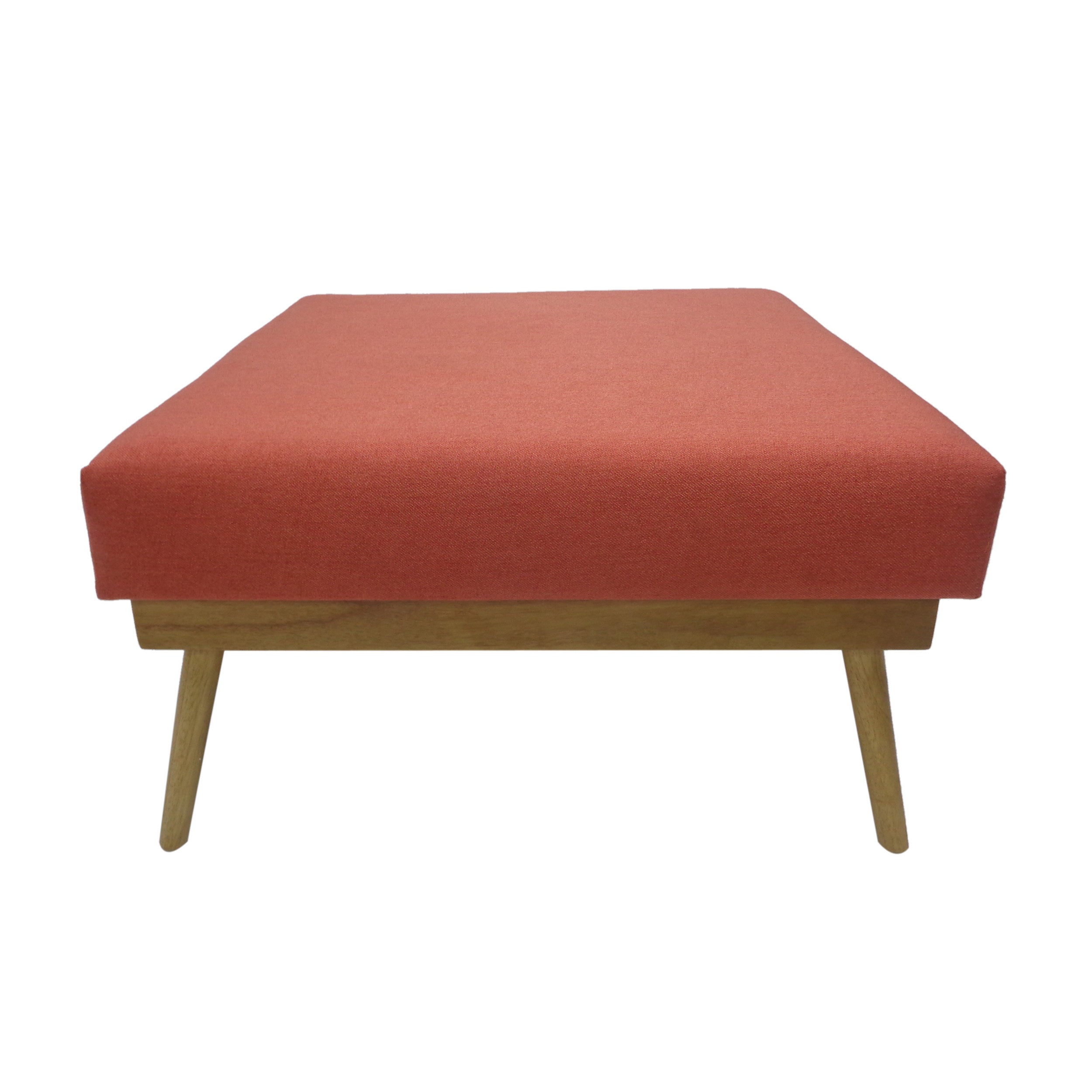 33' Large Square Ottoman Coffee Table, Upholstered Footrest Ottoman with Wood Farmhouse, for Living Room - Grand Goldman Shop
