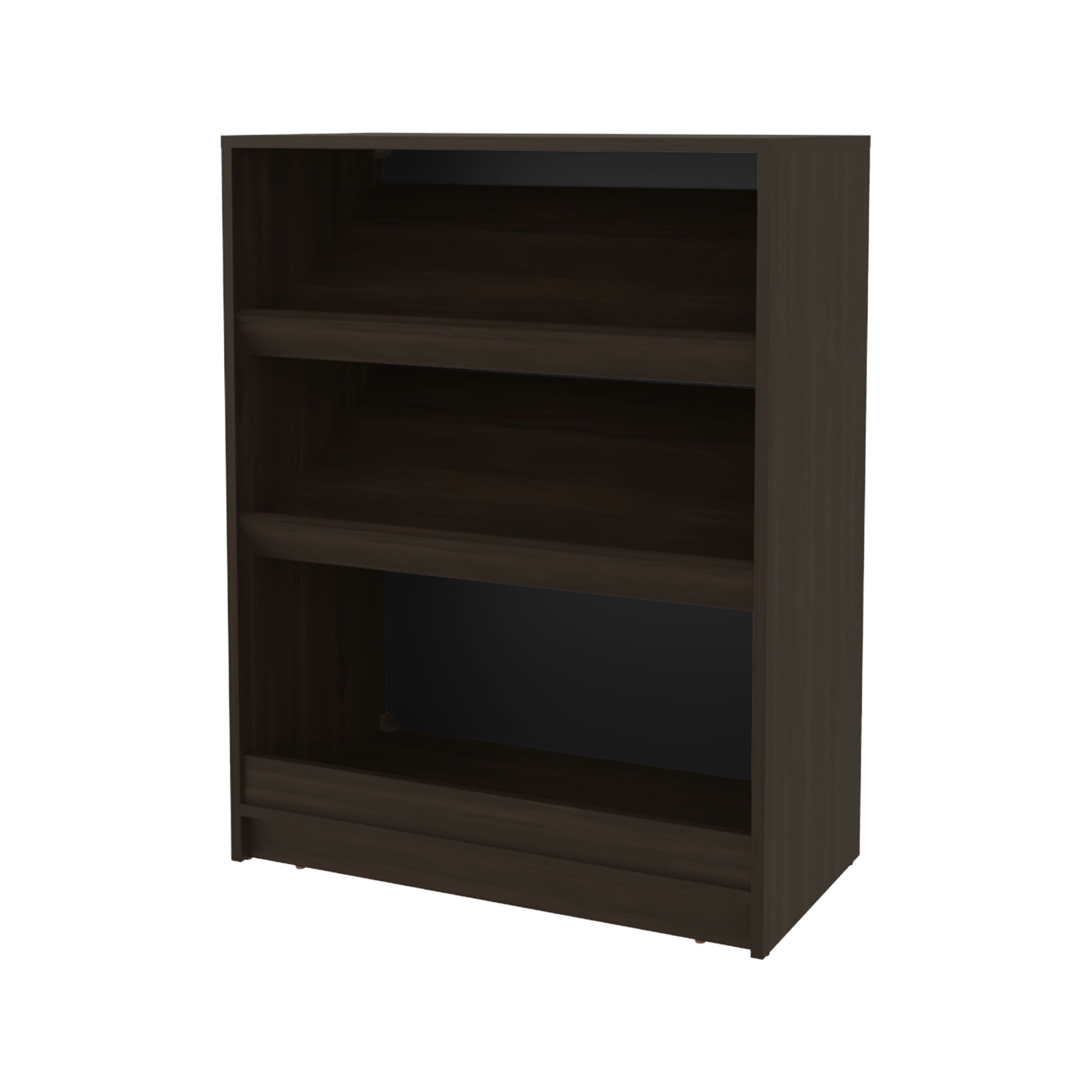 FM FURNITURE Oatman Shoe Rack with Open Storage, Wengue - Grand Goldman Shop