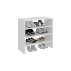 FM FURNITURE Berlin Shoe Rack with Open Shelves,  Ideal for Modern Home Spaces, White - Grand Goldman Shop