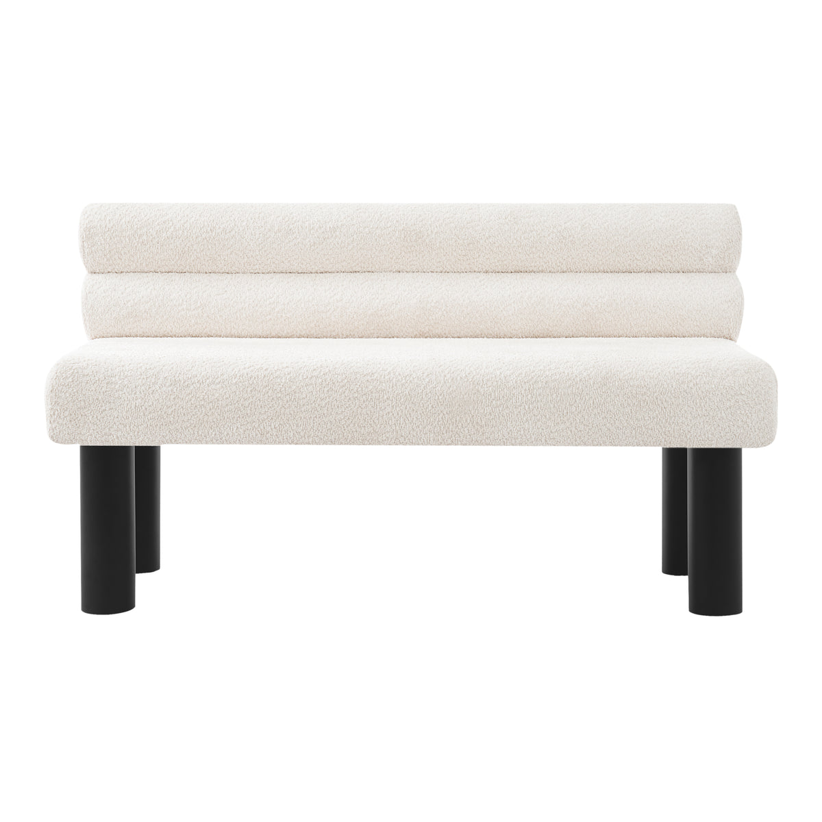 Upholstered Dining Bench, End of Bed, Entryway Bench, Ottoman for Dining Room, Bedroom, Living Room, Rubber Wood Leg 300 LBS Support, Beige - Grand Goldman Shop
