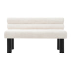 Upholstered Dining Bench, End of Bed, Entryway Bench, Ottoman for Dining Room, Bedroom, Living Room, Rubber Wood Leg 300 LBS Support, Beige - Grand Goldman Shop