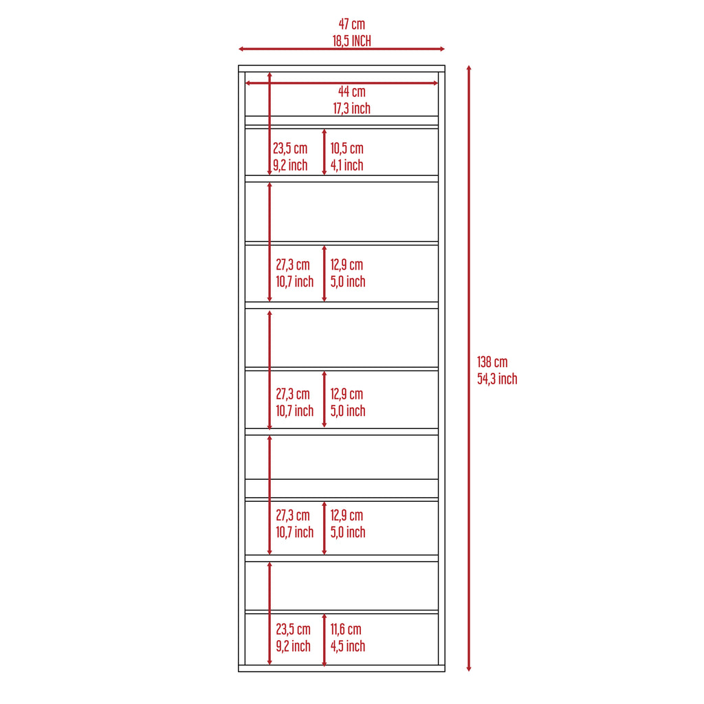 Leto Wall Mounted Shoe Rack With Mirror, Single Door, Capacity For Ten Shoes -White - Grand Goldman Shop
