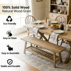 43' Farmhouse Wood Bench, 2-Tier Entryway Bench, Narrow Rustic Storage Bench with Open Storage Shelf for Entryway, Hallway, Living Room, Bedroom, Kitchen, Dining (Distressed Wood Color) - Grand Goldman Shop