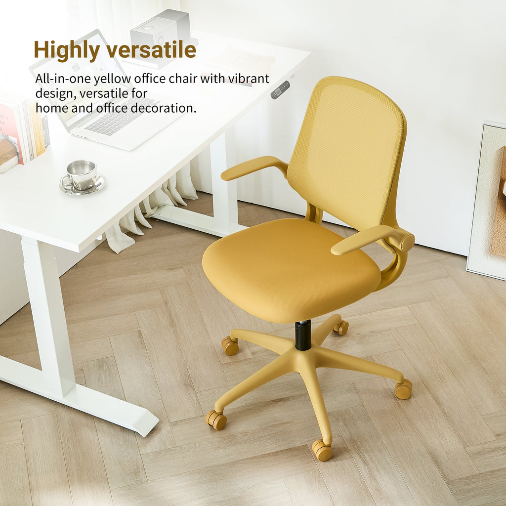 Ergonomic Color Office Chair 350LBS, Home Office, Mesh Back, Integrated Molded Foam, Comfortable Sitting, Flipping Armrest, F