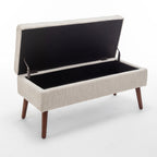 Storage Bench with Storage Bench for Bedroom End of Bed Bench Foot of Bed Bench Entryway Bench Storage Ottoman Bench 43.7' W x 18.1' D Off White Bench - Grand Goldman Shop