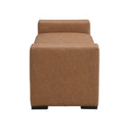 Stylish and Durable Brown Faux Leather Ottoman - Grand Goldman Shop