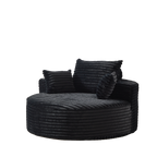 55'L Corduroy Sponge single sofa,No Assembly Required,Fluffy Modern Sleeper Chair for Living room, Bedroom, Lounge and Projection Room(Not a swivel chair.) - Grand Goldman Shop