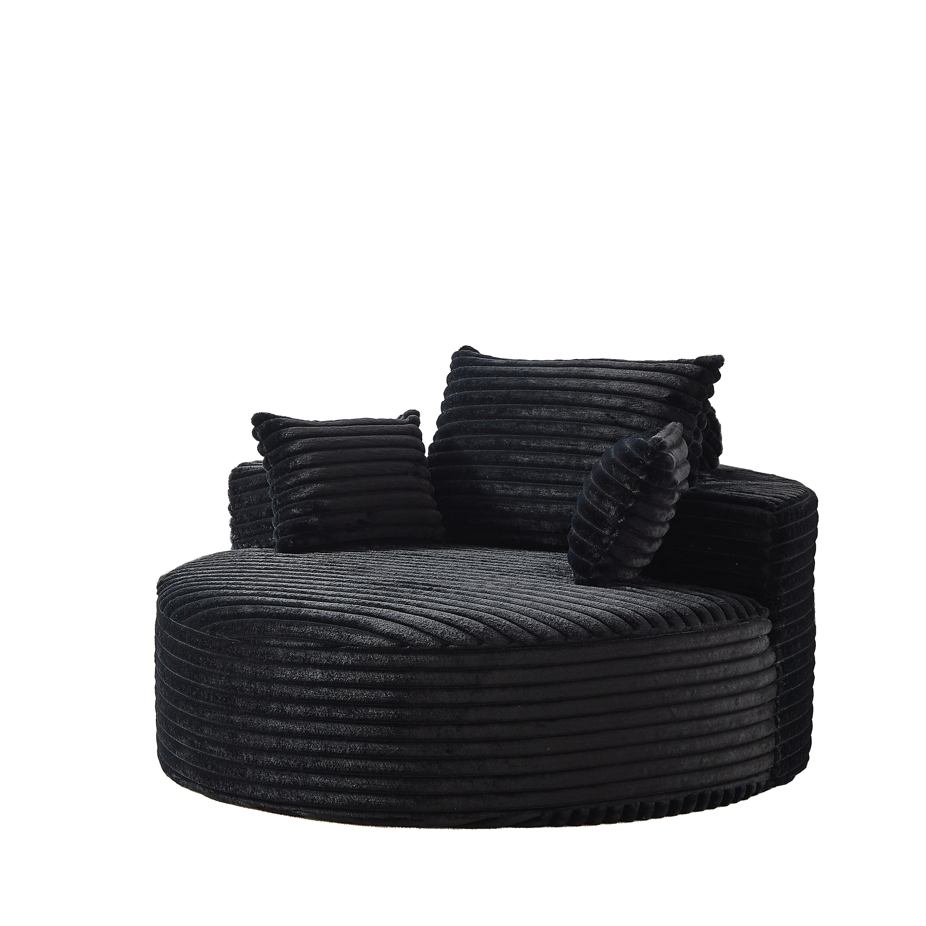 55'L Corduroy Sponge single sofa,No Assembly Required,Fluffy Modern Sleeper Chair for Living room, Bedroom, Lounge and Projection Room(Not a swivel chair.) - Grand Goldman Shop