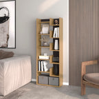FM FURNITURE Perry Bookcase in Melamine with Open Storage | Premium Home Decor - Grand Goldman