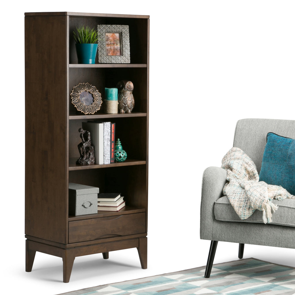Harper Bookcase with Storage - Grand Goldman