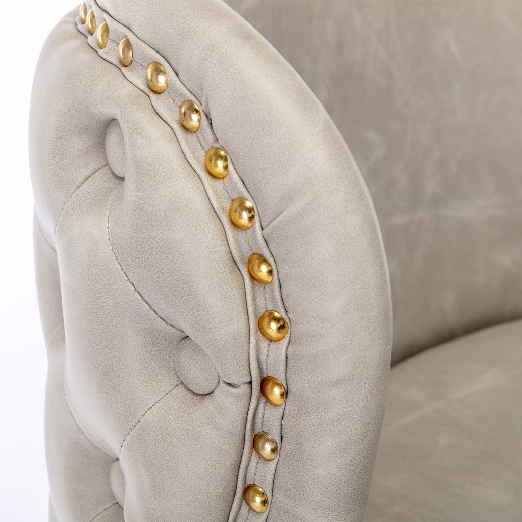 A&A Furniture,Swivel Barstools Adjusatble Seat Height, Modern PU Upholstered Bar Stools with  the whole Back Tufted, for Home Pub and Kitchen Island（Beige, Set of 2） - Grand Goldman Shop