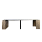 Modern Multifunctional Extendable Dining Table with Outlet, Space Saving Expanding Table with Storage for Party, Weddings, Meetings, Celebrations - Grand Goldman Shop