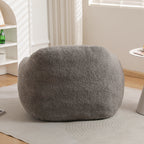 Giant Bean Bag Chair for Adults, Spacious Memory Foam Bean Bag Sofa with Armrests in Light Gray Teddy Fabric, Comfy Seating for Living Room or Bedroom - Grand Goldman Shop