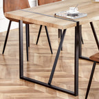Rustic Industrial Rectangular Wood Dining Table For 4-6 Person, With 1.5' Thick Engineered Wood color Tabletop and Black Metal Legs,Desk For Kitchen Dining Living Room, 55.1' x 31.4'x 29.9'1529W115172 - Grand Goldman Shop
