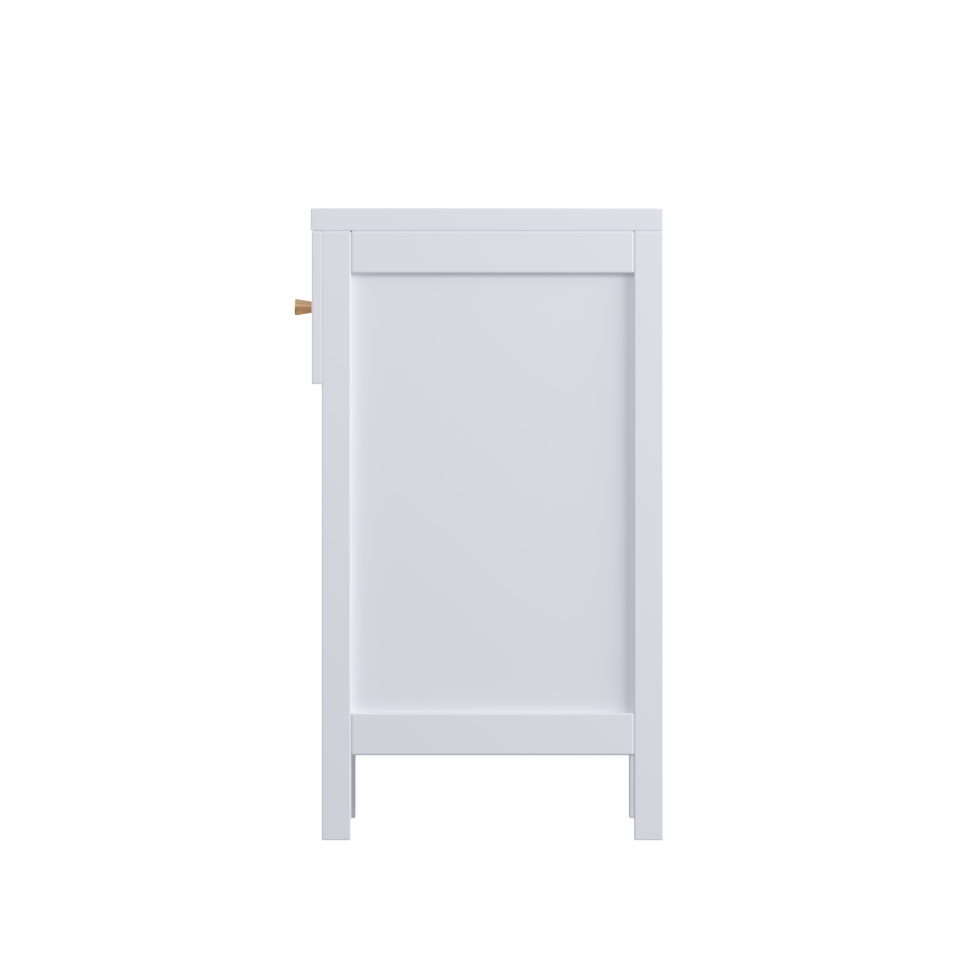 Modern Nightstand with Drawer and Open Shelf, Scalloped Edge Bedside Table in Light Purple, Minimalist Side Table for Kids Room or Girls' Room, Engineered Wood, 16.93 x 14.96 x 26.77 inches - Grand Goldman Shop