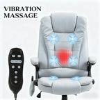 Microfiber Massage Desk Chair,Vibrating Massage Office Chair with Heat with Reclining Backrest - Grand Goldman