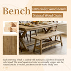 43' Farmhouse Wood Bench, 2-Tier Entryway Bench, Narrow Rustic Storage Bench with Open Storage Shelf for Entryway, Hallway, Living Room, Bedroom, Kitchen, Dining (Distressed Wood Color) - Grand Goldman Shop