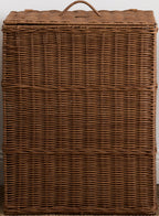 Joseph Rectangular Woven Resin Wicker Laundry Hamper - 17.3' x 13.8' x 23.6' - Espresso Brown - Grand Goldman Shop