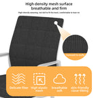 Minimalist Modern Office Chair with Metal Frame, Soft Mesh Backrest, Comfortable Polyurethane Cushion, White+Black, Suitable 