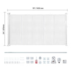 Retractable Baby Gate 34 in Tall Extend to 55 in Wide for Kids or Pets White | Premium Home Decor - Grand Goldman