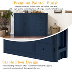 U_STYLE 89.7''Wooden Sideboard with Extendable Table,Multifunctional Storage Cabinet with 2 Doors and 3 Drawers,for Living Room,Study,Foyer and Kitchen - Grand Goldman Shop