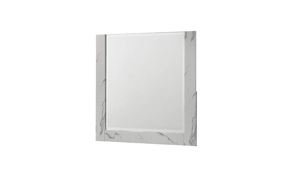 Mist Queen 4-Piece Set – Two-Tone High-Gloss Marble & Lacquer Finish with LED Lighting White - Grand Goldman Shop