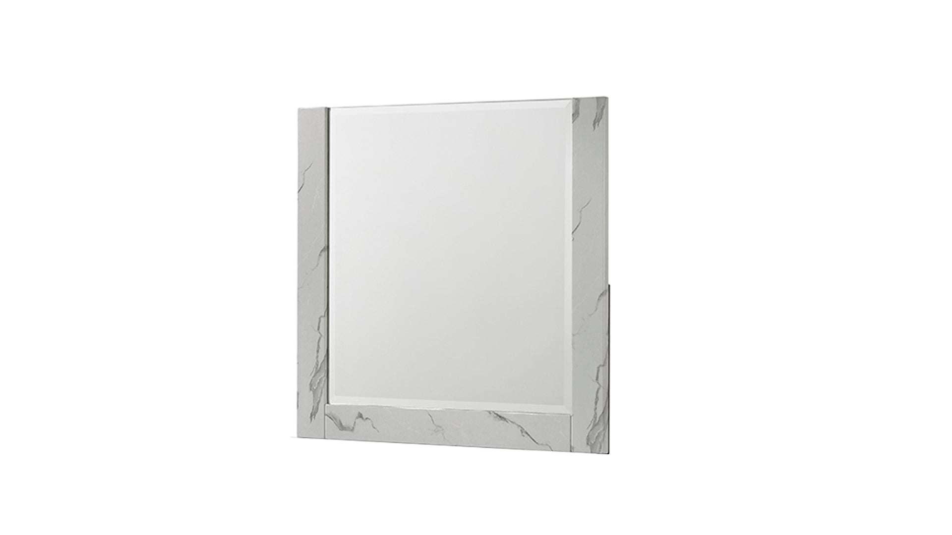 Mist Queen 4-Piece Set – Two-Tone High-Gloss Marble & Lacquer Finish with LED Lighting White - Grand Goldman Shop