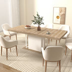 Rectangle extendable dining table for 6-10 people aged effect wood 160-200 cm - Grand Goldman Shop