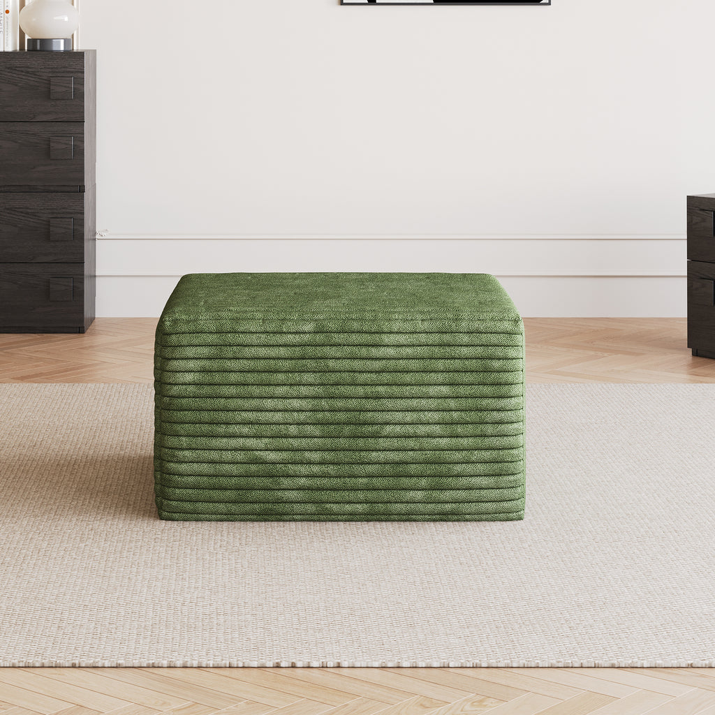 Sofa ottoman ,No Assembly Required,Green(Plush Corduroy Fabric) - Grand Goldman Shop
