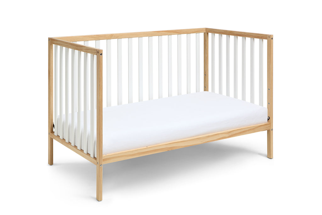 Deux Remi 3-in-1 Convertible Island Crib Natural/White - Grand Goldman