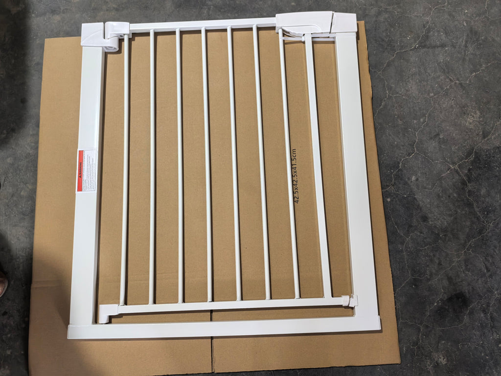 Stylish 29.5-45.3' Wide Baby Gate with wall protector for Stairs, Dog Gate Indoor for Doorways, No Drilling Pressure Mounted 