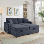 Comfortable Fluffy Corduroy Lazy Sofa, Storage Space for Big Loveseat, Super Soft Chaise Lounge with Double Ottomans and Table Board,Suitable for Chailiving - Grand Goldman Shop