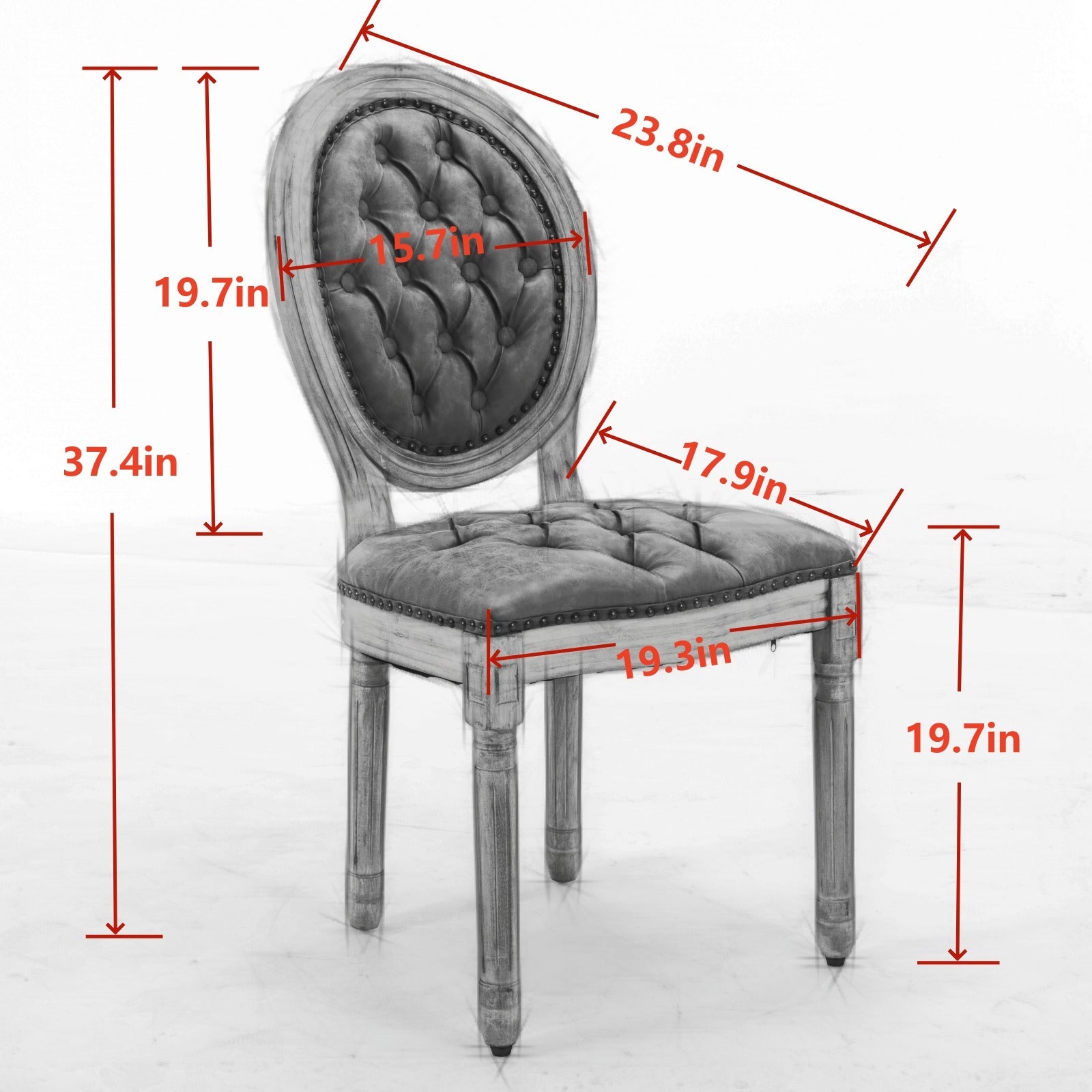 French Style Solid Wood Frame Antique Painting,Hand-pulled buckle decoration Velvet artificial leather Dining Chair with Nailhead Trim ,Wood Legs,Steel Spring inner,Set of 2,Beige,SW1739BG - Grand Goldman Shop