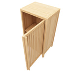 Natural Bamboo Freestanding Storage Cabinet with Door and Shelf for Bathroom, Living Room, Kitchen - Grand Goldman Shop
