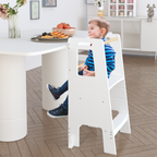 Kids Standing Tower, Child Kitchen Step Stool Toddler Wood Stepping Stool - Children's Montessori Stool - Adjustable Height, 