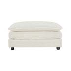 Chenille Fabric Ottomans Footrest to Combine with 2 Seater Sofa, 3 Seater Sofa and 4 Seater Sofa, White Chenille - Grand Goldman Shop