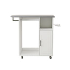 Ironing Cart with Rolling Ironing Board, Multipurpose Ironing Cabinet with Wheels, Compact Ironing Solution for Laundry Room, Bedroom,Cloakroom-White - Grand Goldman Shop