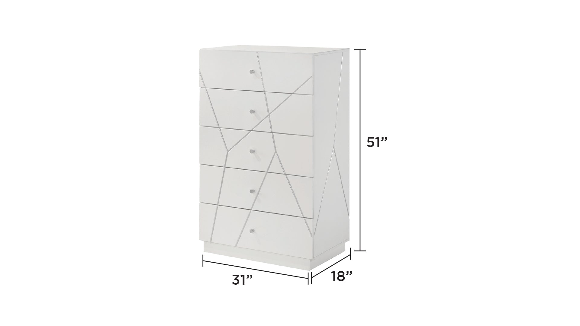 Manhattan Queen 5-Piece Bedroom Set – Modern Design with Lacquer Finish, Geometric Accents, and LED Lighting - Grand Goldman Shop